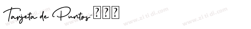 Tarjeta de Puntos字体转换